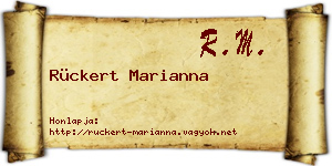 Rückert Marianna névjegykártya